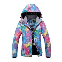 Зимняя спортивная Женская лыжная куртка для сноубординга водо-и ветронепроницаемые куртки утепленное уличное зимнее пальто