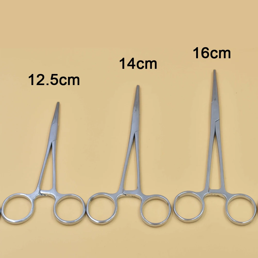 Гемостатические Щипцы Пинцет плоскогубцы для домашних животных медицинский зажим прямой/изогнутый держатель из нержавеющей стали для шерсти домашних животных