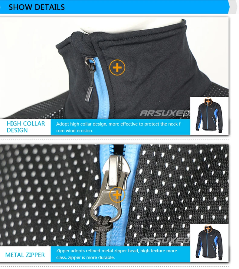 ARSUXEO велосипедная одежда ветрозащитная Водонепроницаемая Джерси Зимняя теплая велосипедная куртка 14D наивысшего качества
