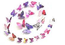 

3D Colorful Butterfly Removable decors Wall Stickers Wall Decal for Home Decor wedding Wall Decals For Kids Room TV fridge