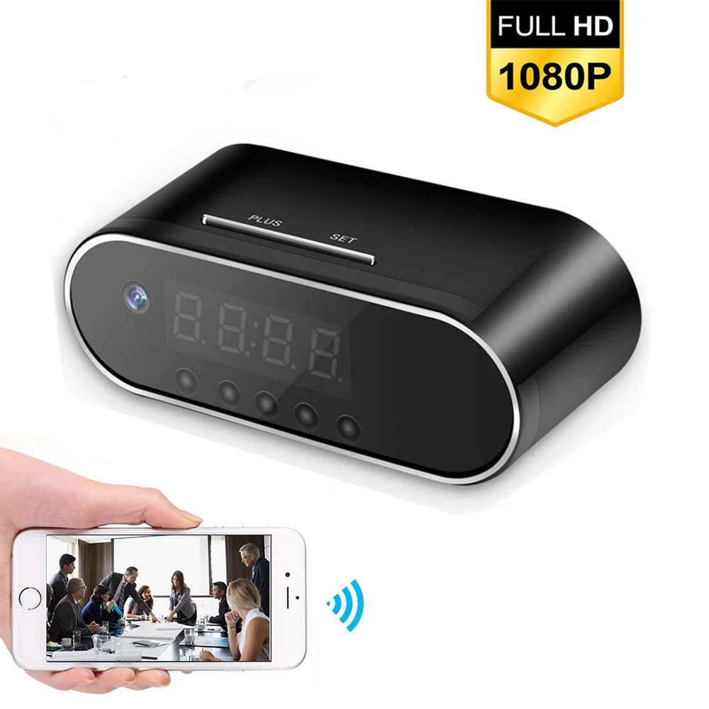 Skup Zdalne wykrywanie Mini kamera z zegarem Alarm P2P Livecam IR noktowizor kamera wifi IP 1080P Mini DV kamera dvr niewidoczna ukryta