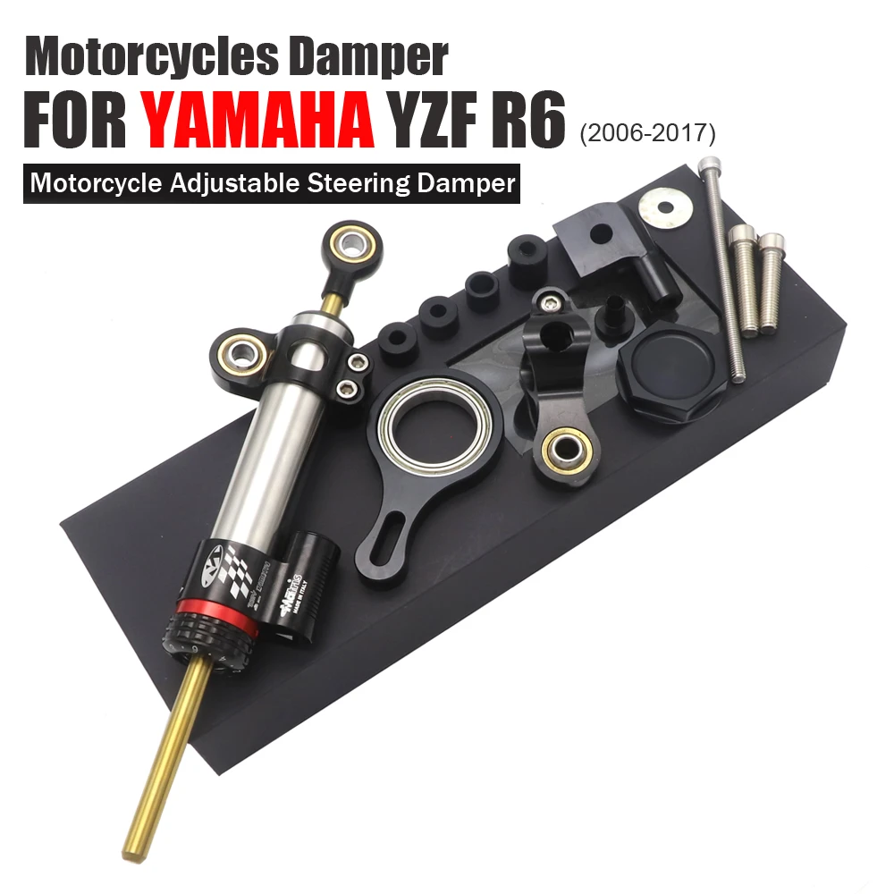 Steering Damper Stabilize Bracket Suport For YAMAHA YZF600 R6 2006-2011 R1 2009