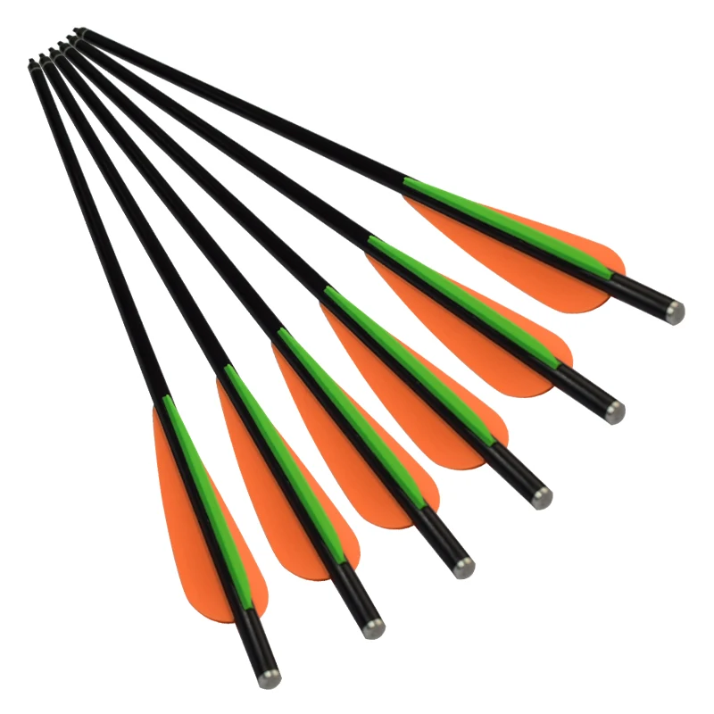 12X 14" Crossbow Bolt Fiberglass Arrow Crossbow 8031 3" TPU Vane Flat