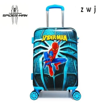 

Children's trolley suitcase cartoon hardside luggage boy boarding student spiderman luggage for hero fans