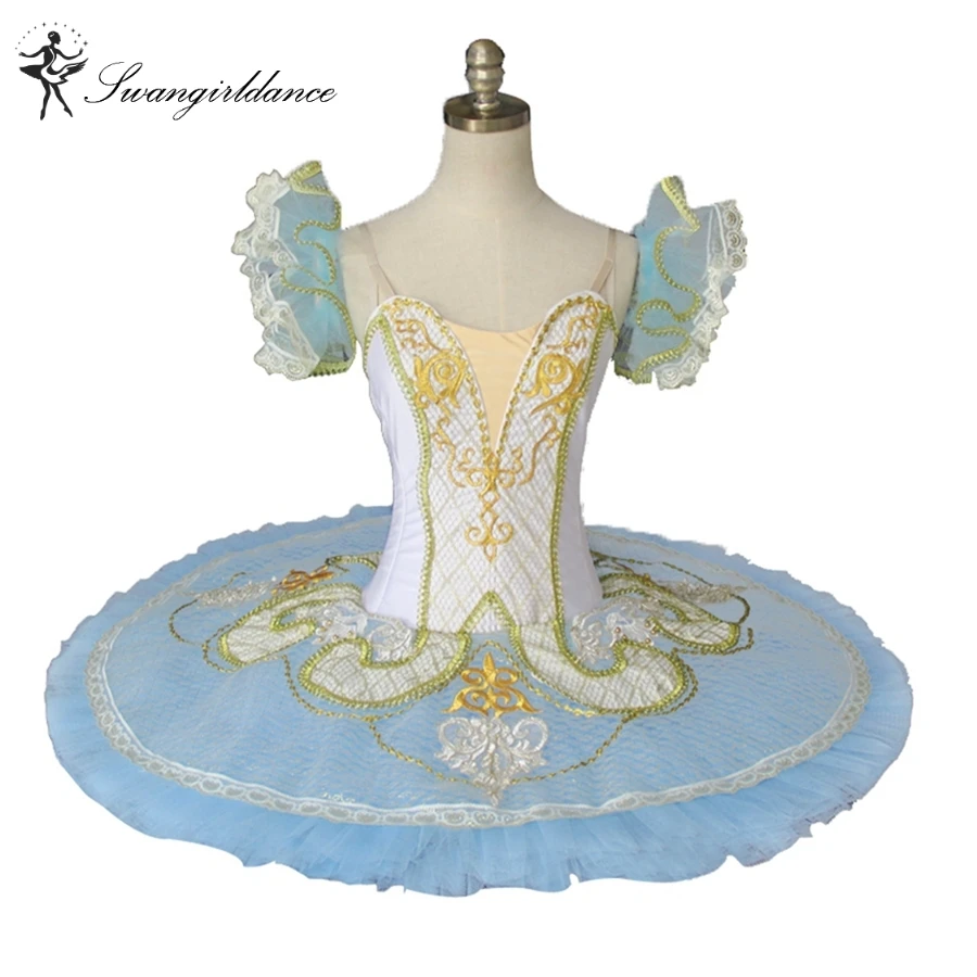 women nutcracker ballet tutu blue white professional ballet tutu blue classical ballet tutu for girls pancake tutuBT9097