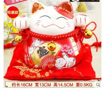 

A Lucky Cat Decoration Crafts Gift Ceramics Piggy Banks Big Size Money Cat opening bank Japan creative ornaments ceramic