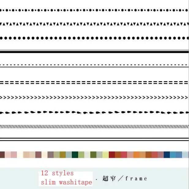 

6mm*10m Slim Raindrop/Color card/triangle/line/point Washi Tape DIY Scrapbooking Sticker Label Masking Tape School Office Supply