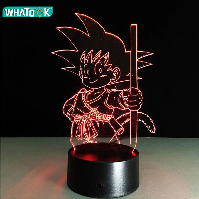 3D Супер прохладный Dragon Ball LED акриловые настольная лампа игрушки Фигурки 7 видов цветов Изменение Драконий жемчуг: Эволюция USB LED ночник