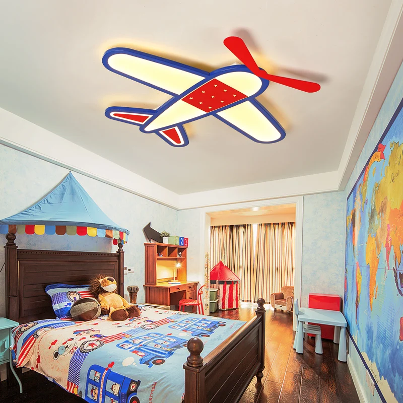 

New Cartoon plane Led Ceiling chandelier Modern chandelier for Children Bedroom lustre Home Indoor Lighting Decoration Fixture
