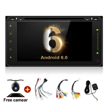 2 Din Android 6.0 Car DVD Radio Stereo Video Player GPS Quad 4 Core For Toyota 200*100 Hilux VIOS Camry Corolla Prado RAV4