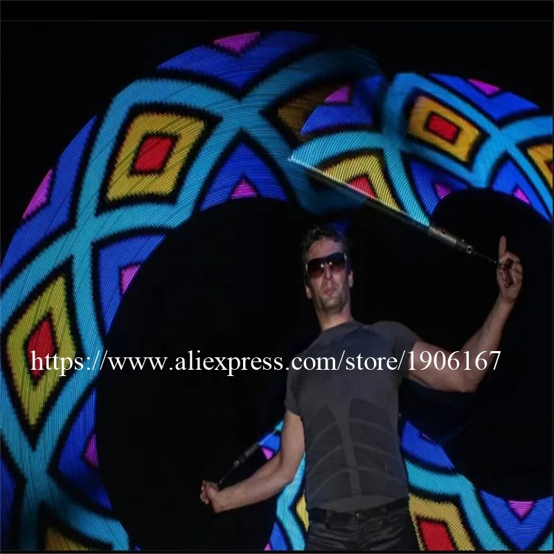 

One Pair Programmable 100 Pixels Visual Led Poi Full-Color Lamp LED Stick USB Graphic Poi With Software