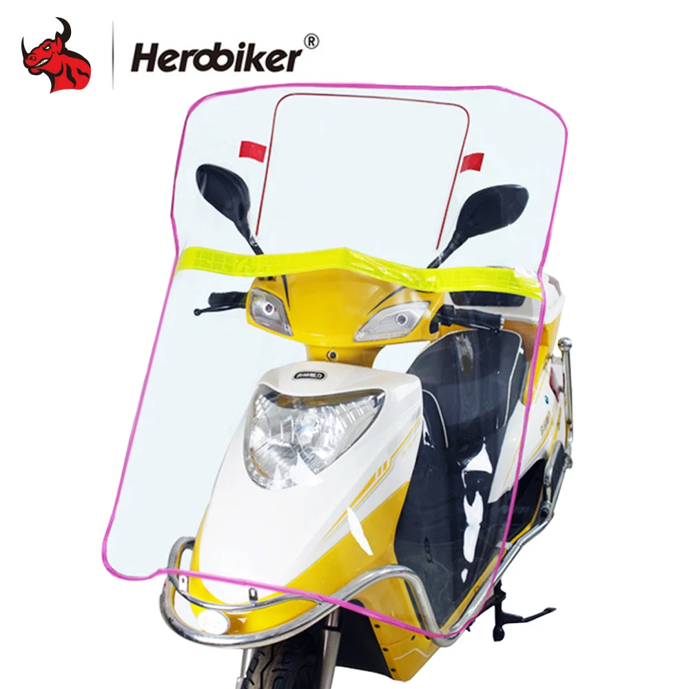 

HEROBIKER Motorcycle Windshield Motorcycle Wind Deflector Windscreen Deflector Street Motorcycle Cover Scooter Accessories