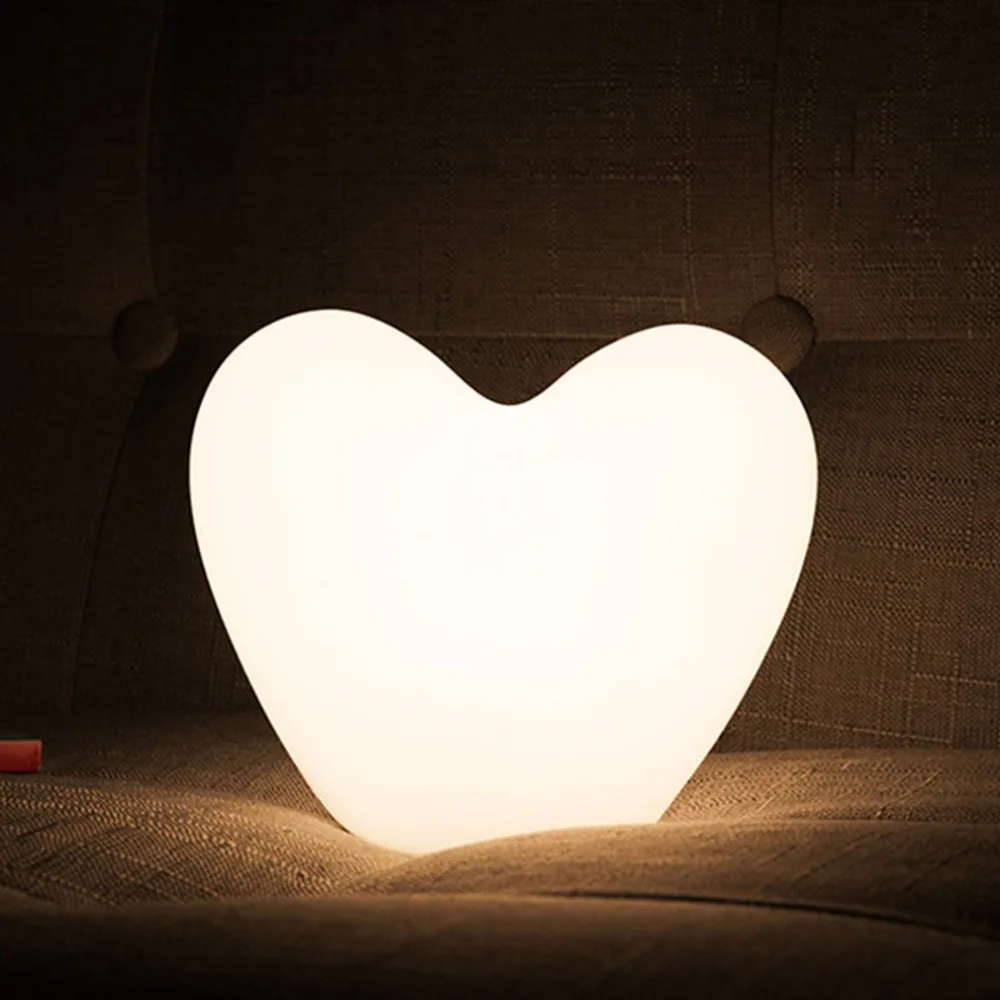 

Heart Shape Patted Silicone Night Light Lovely LED Lamp Christmas Gift for Baby Kids Room Multicolor Touch Nightlight