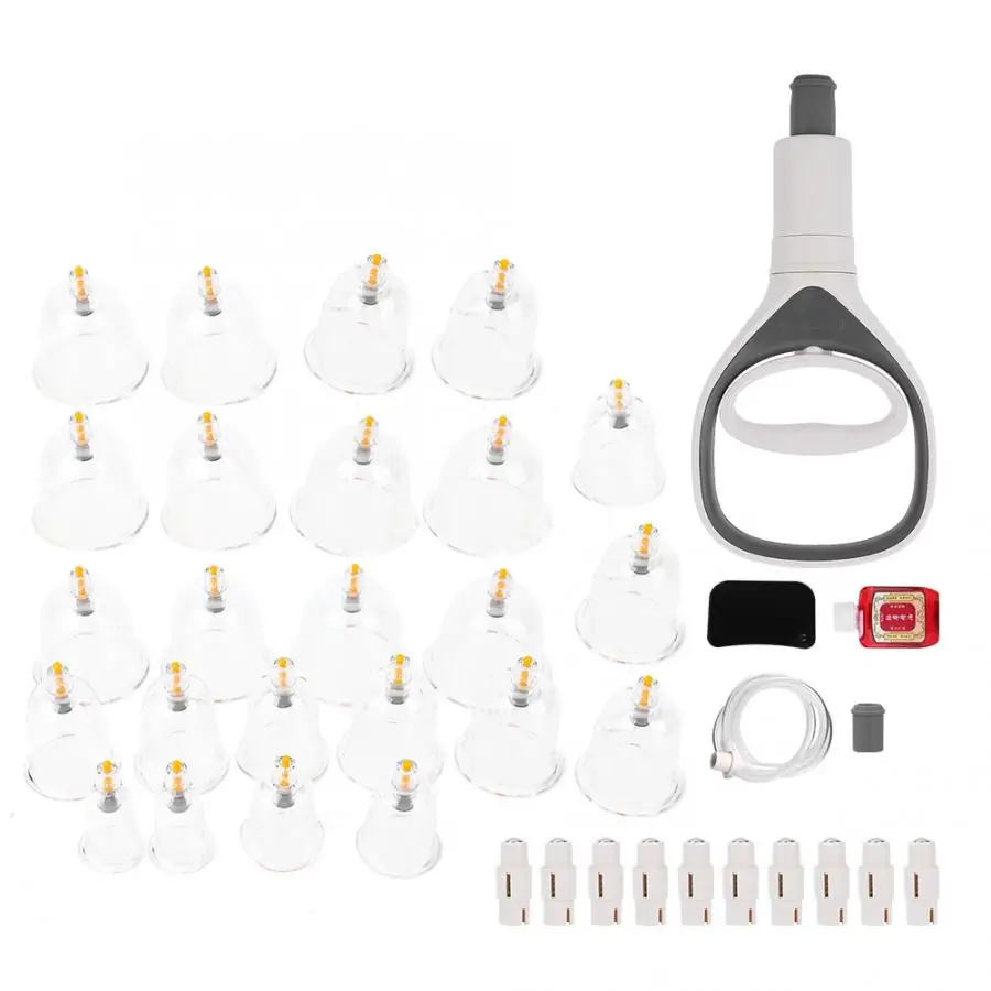 

24Pcs U-shape Chinese Vacuum Therapy Cupping Set Body Massage Acupuncture Kit Suction Cup Chinese Medical Massage Jars