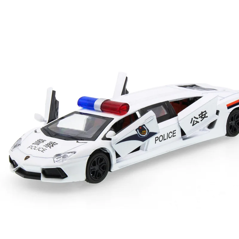 

2017 Hot sell 1:32 Police Limousine Car Diecast Alloy Metal Luxury Car Model Collection Model Pull Back Toys Car Gift For Boy
