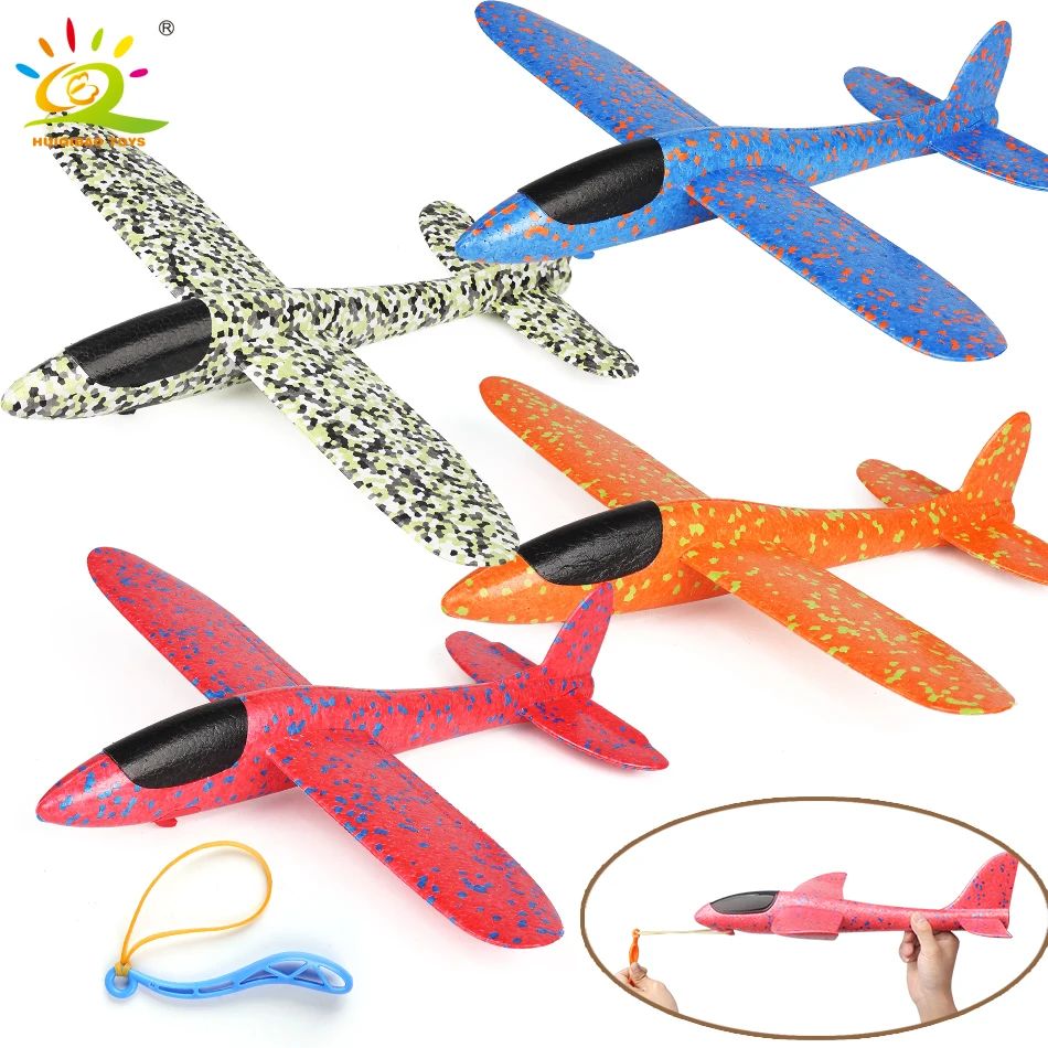 38*37 см ручной запуск бросок Пены Самолет с рогаткой Летающий планер модель самолета открытый Развивающие игрушки для детей