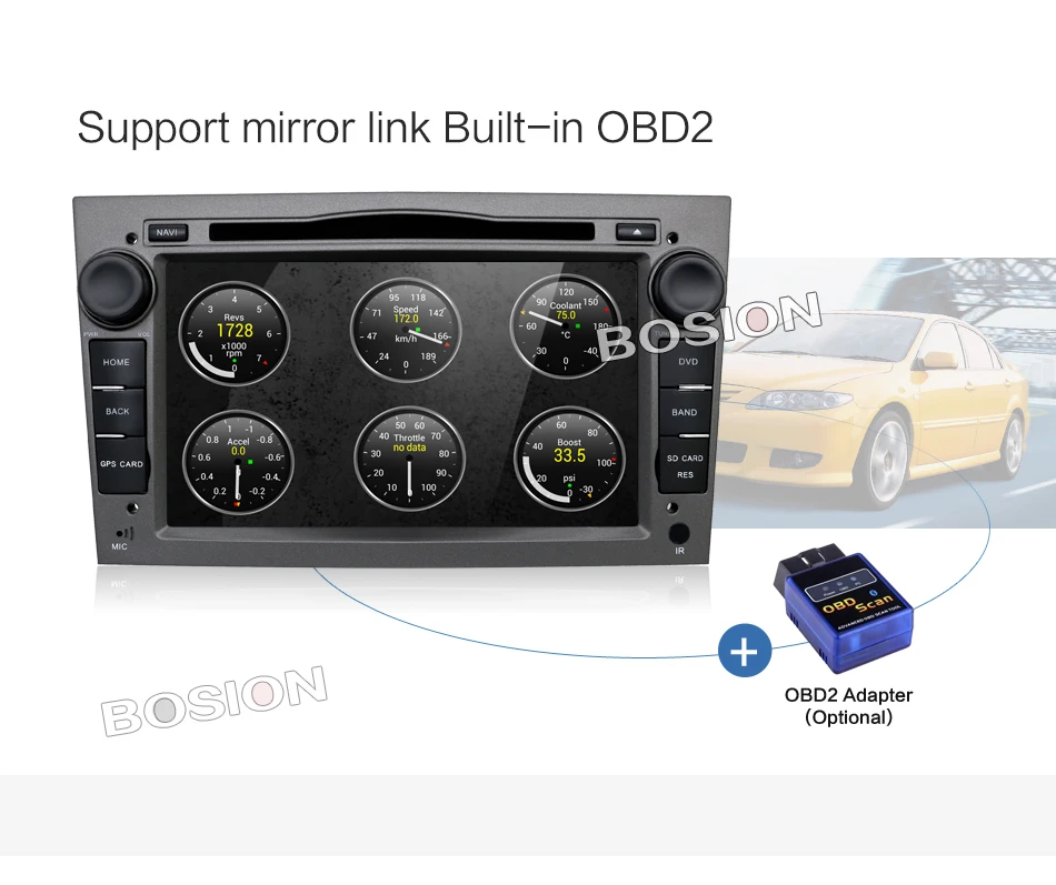 Discount Bosion android 7.1 2din car radio gps navi car dvd player for opel astra/vectra/zafira car stereo head unit with bluetooth wifi 21