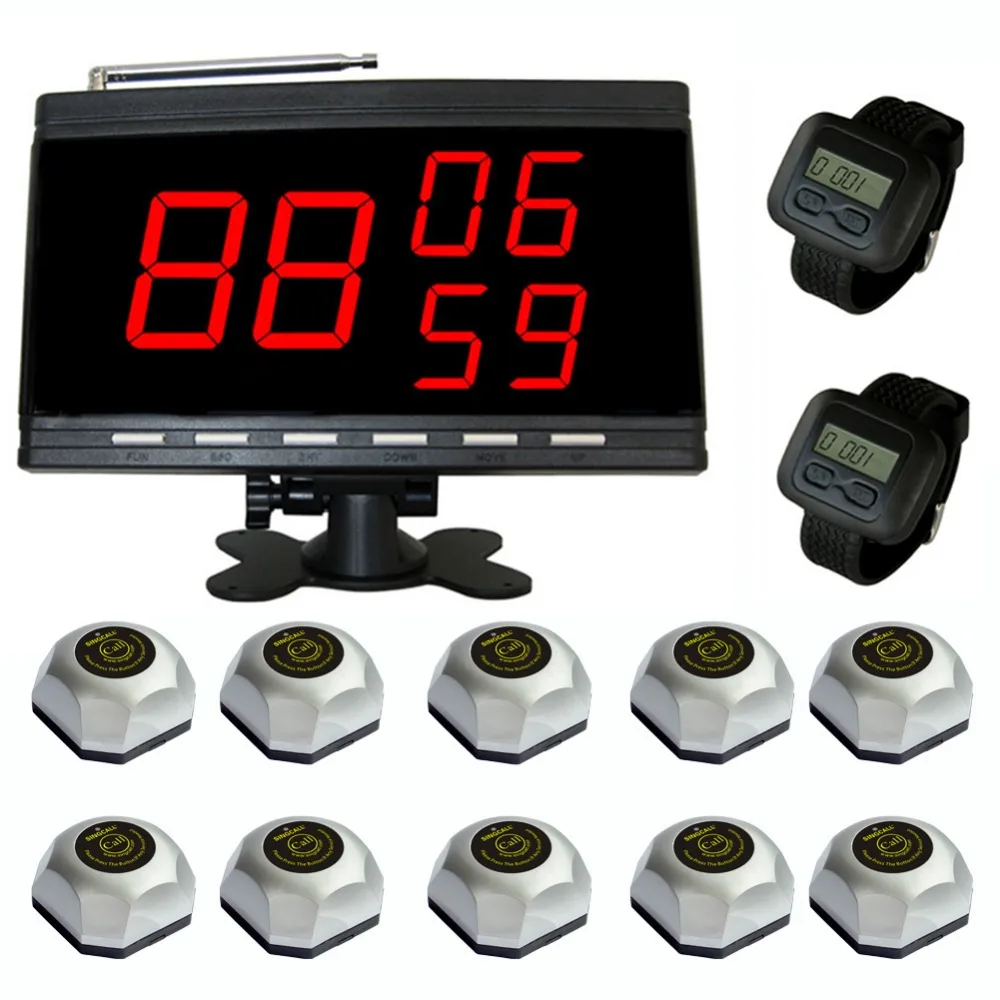 

SINGCALL nurse calling system.wireless paging system. the system block,10 bells and 2 watch receivers, 1 Display.