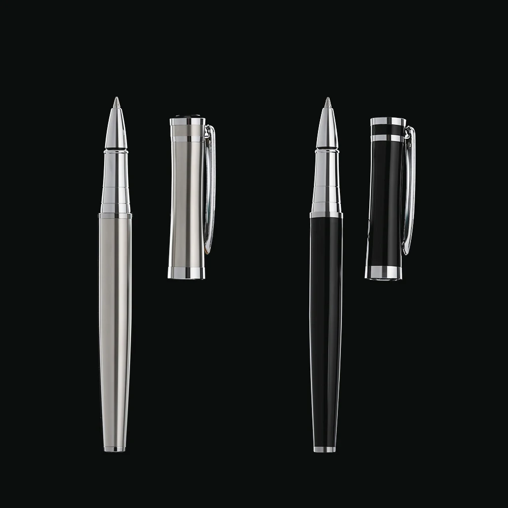 Writing Metal Ballpoint Office 1mm Luxury Pen Full Ink Black Stationery Gel