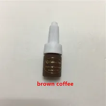 2 шт Перманентный макияж искусство пигмент коричневый кофе тени для век подводка для глаз губ татуировки чернила