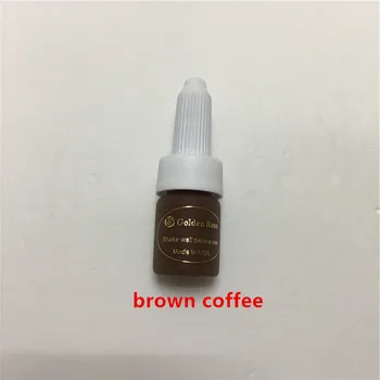 

2 pc permanent makeup art pigment brown coffee eyeshadow eyeliner lip tattoo ink