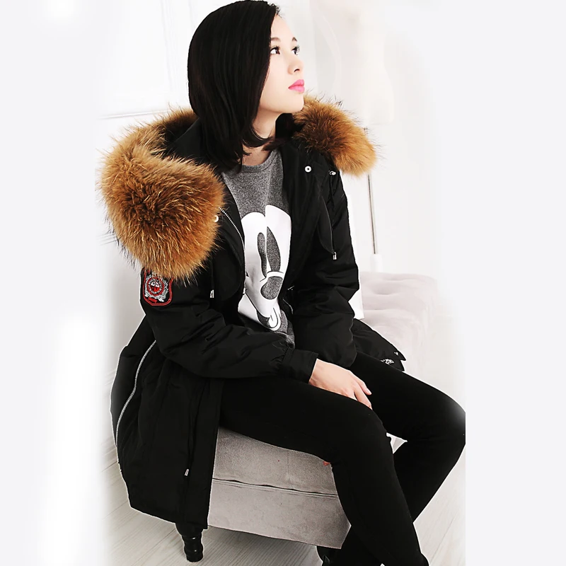 Veste Vestes Armée Outwear Fur Black Canard Hiver De Raton Manteaux Grand Femmes Big Duvet Parka Small Épaissir Fourrure Et Laveur 20 Naturel Cm Fur black Vert Véritable 2017 Blanc qcBwaRPTR