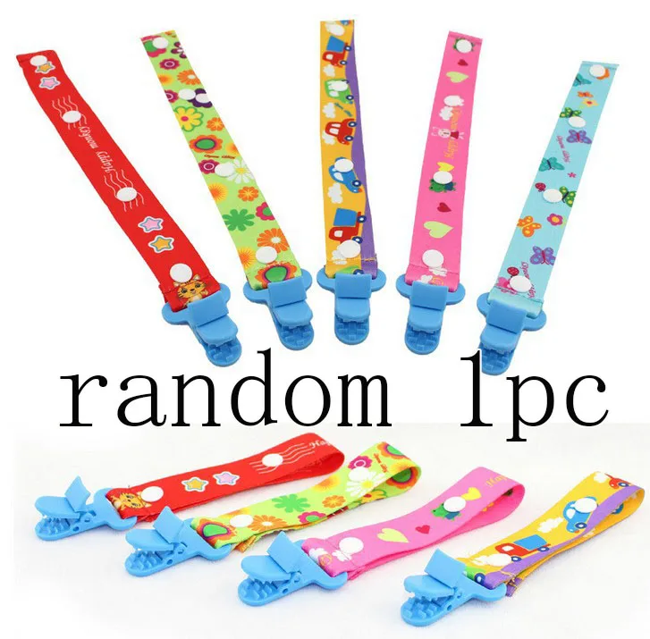 

1Pcs 27.5cm baby toy random color Chain portable Straps Nipple clip Anti-Drop tether Rope Fixed Supplies Stroller Convenient toy