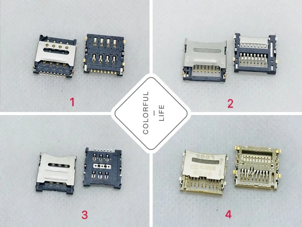 Детские часы домашний телефон Micro SD/TF флип-Разъем для карты 6/8 pin SIM разъем слот лоток держатель ридер материнская плата аксессуар LCN