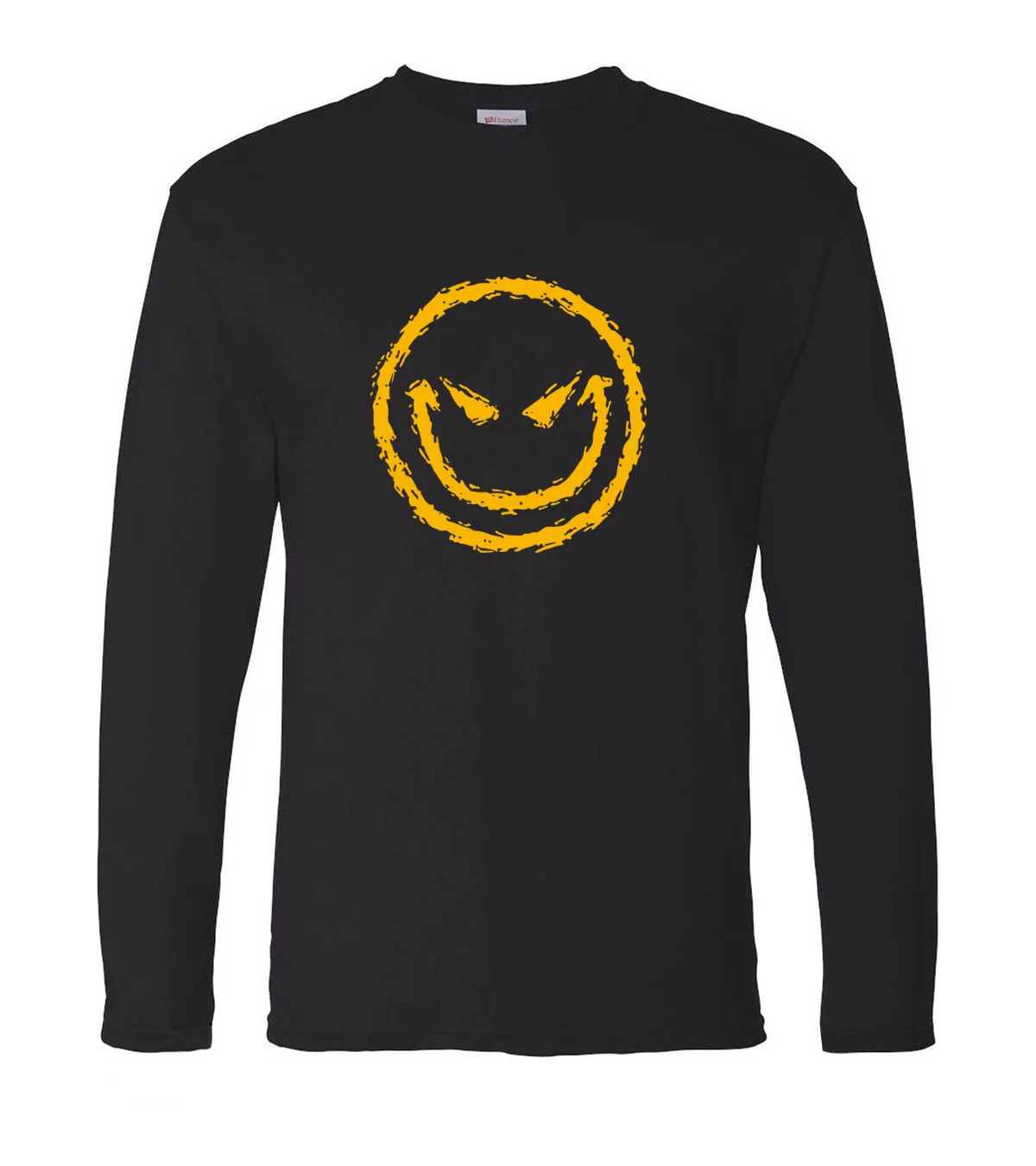 

Evil Smiley Face hip hop style streetwear 2019 new spring 100% cotton men's long sleeve o-neck T-shirts brand man t shirt S-2XL