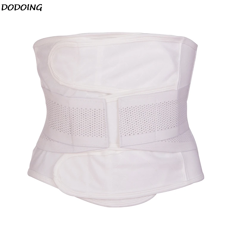 DODOING Women Body Shapers Waist Trainer Slimming Belt Shaper Slimming Girdles Firm Control Waist Trainer Cincher White and Pink