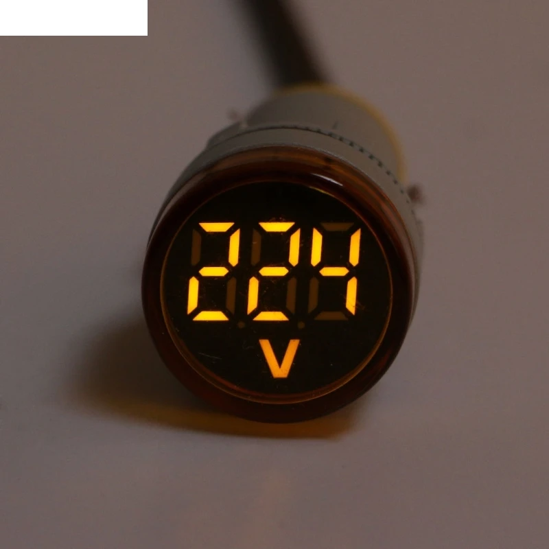 22 мм светодиодный цифровой дисплей Калибр Вольт Напряжение метр Индикатор сигнальная лампа вольтметр с подсветкой тестер комбинированный диапазон измерения 60-500 В AC