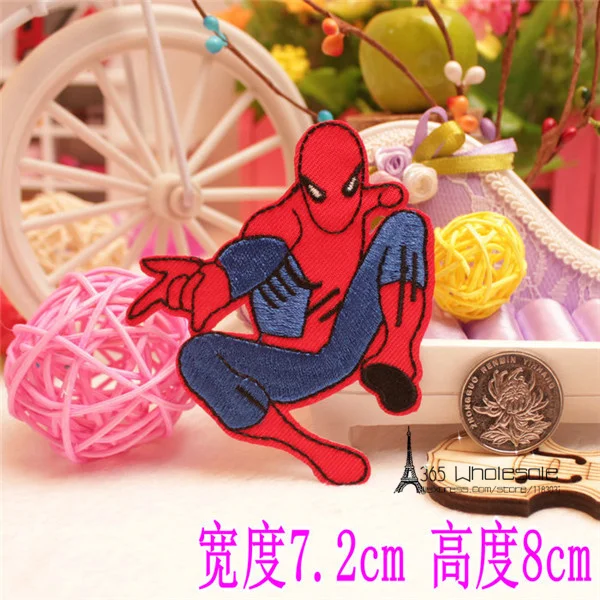 Spiderman Superhero Iron on Cloth Patches 4pcs - 2