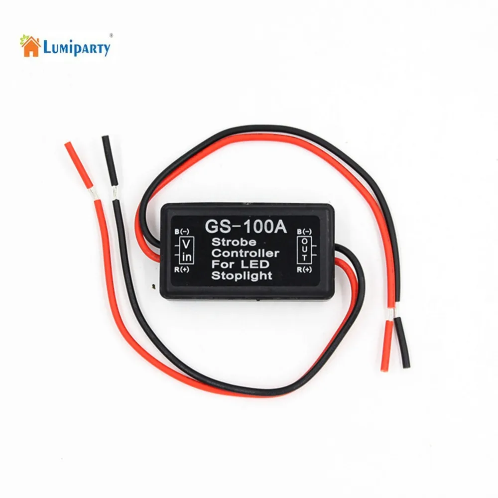 

LumiParty 12V GS-100A LED Brake Stop Light Strobe Flash Module Controller Box For Car Prevent rear-end collision waterproof r28