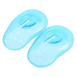12 пар прозрачный силиконовый чехол уха дома салон краска для волос щит защитные синий