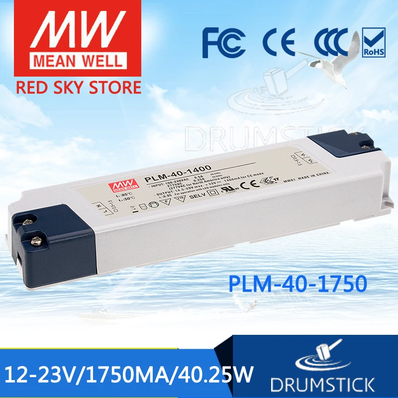 

MEAN WELL PLM-40-1750 23V 1.75A meanwell PLM-40 23V 40.25W Single Output LED Switching Power Supply