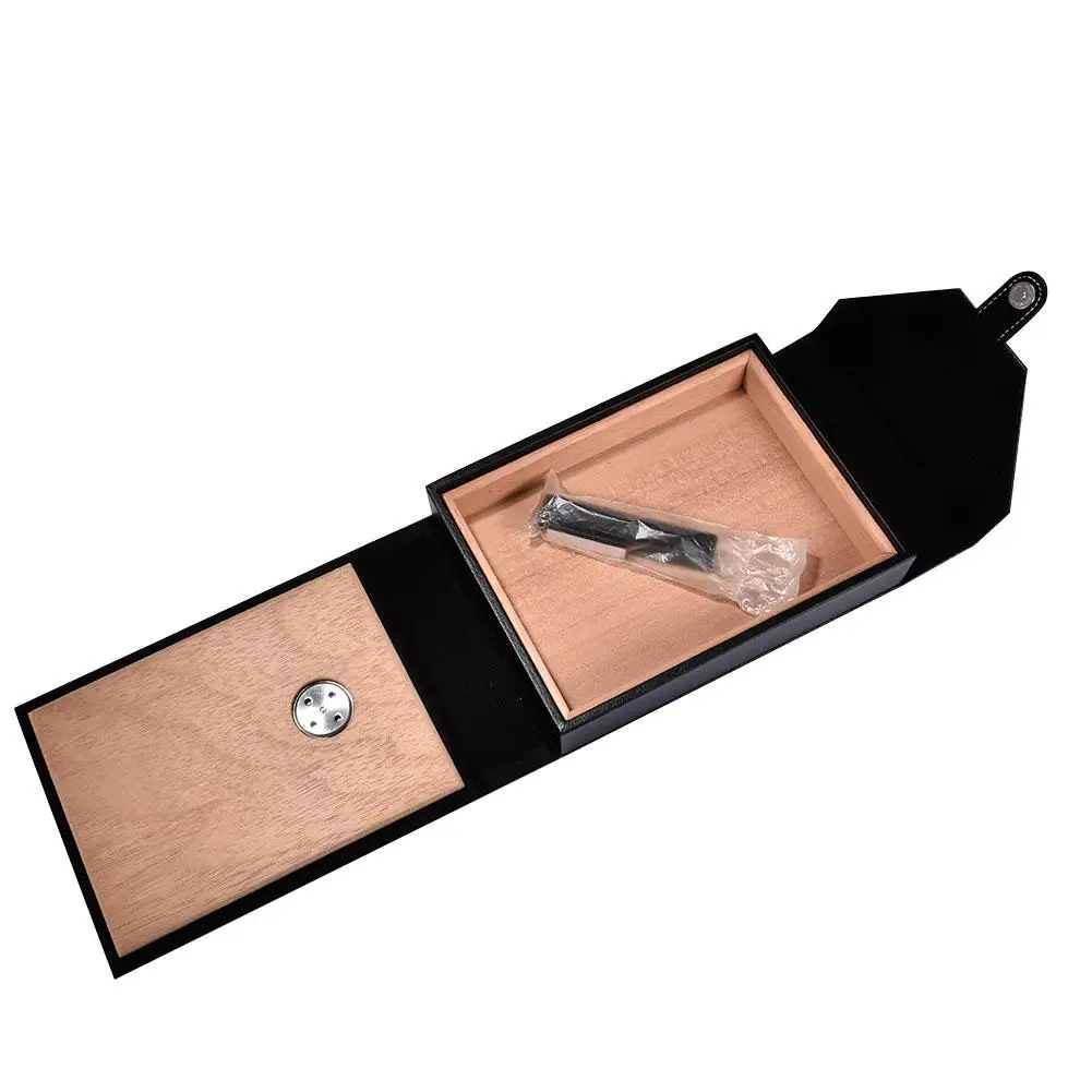 

Mini Portable Leather Humidor Cigar Box Cedar Wood Cigarette Container Storage Case Humidor Box Leather Cigarette Container #