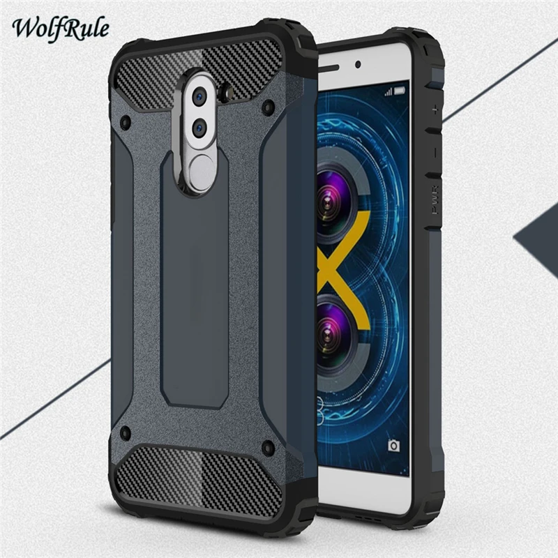 

WolfRule sFor Cover Huawei Honor 6X Case Anti Knock Armor Back Cover TPU & PC Phone Case For Huawei Honor 6X Cover Honor6X 5.5''