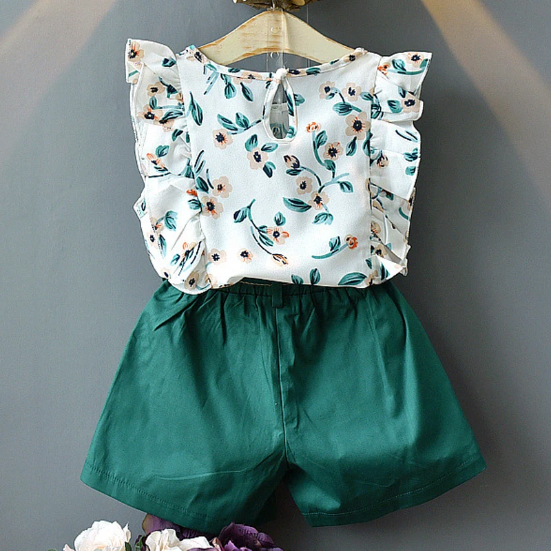 Mayfair Cabin/Новые летние комплекты из 2 предметов стильная брендовая одежда для маленьких девочек футболка с короткими рукавами+ штаны, детские костюмы