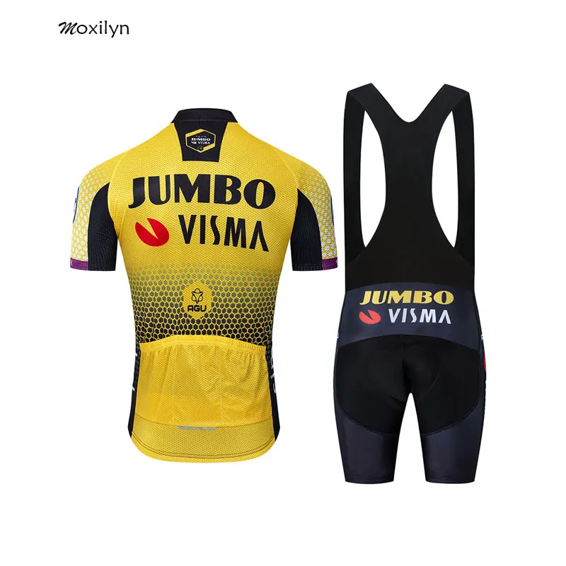 Moxilyn Pro Team JUMBO VISMA Велоспорт Джерси 9D набор велошорт Ropa Maillot велосипедная одежда для