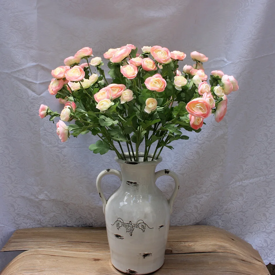 6 головок/Букет мини Поддельные чай розовые цветы пиона для дома свадебный Декор искусственные розы Penoy букет бутон для декора комнаты