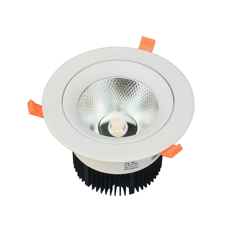 Dimmable LED Downlight 20W 30W AC85 265V very bright LED COB chip