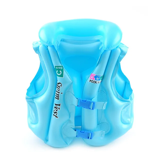 Плавательный круг надувной для плавания спасательный жилет регулируемый ребенка вспомогательное средство для плавания дрейфующие спасательные жилеты 3 цвета аксессуары для водных видов спорта - Цвет: Blue S