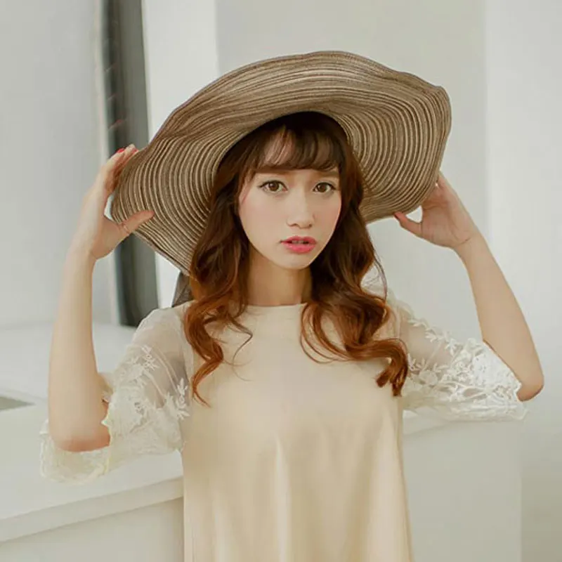 Женская летняя шляпа от солнца с бантом и широкими полями