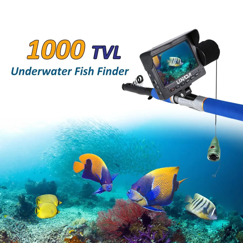Lixada صياد السمك تحت الماء LED للرؤية الليلية كاميرا 15 M كابل ل البحر الكارب الصيد Pesca 1000TVL 4.3in شاشات كريستال بلورية