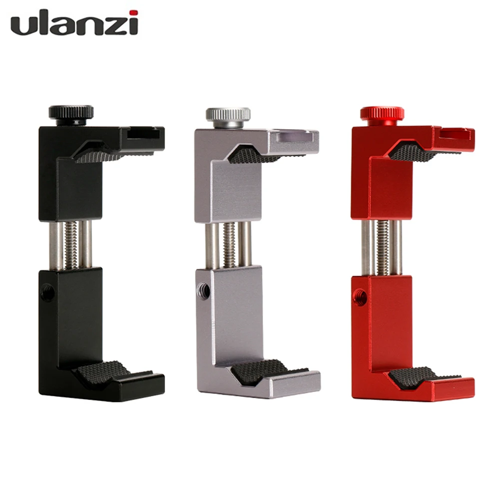 Ulanzi ST-02s 1/4 ''интерфейс поддерживает горизонтальную и вертикальную съемку Многофункциональный Смартфон штатив крепление зажим адаптер