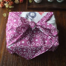 Японский стиль Обернуть Ткань фурошики полиэстер /цветок печатных 70 см/много польз