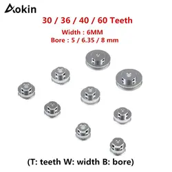 AOKIN GT2 сроки шкивы 30 36 40 60 зуб 2GT колеса Запчасти диаметр 5 мм 8 мм Алюминий Шестерни зубы ширина 6 мм 10 мм 3D принтеры часть