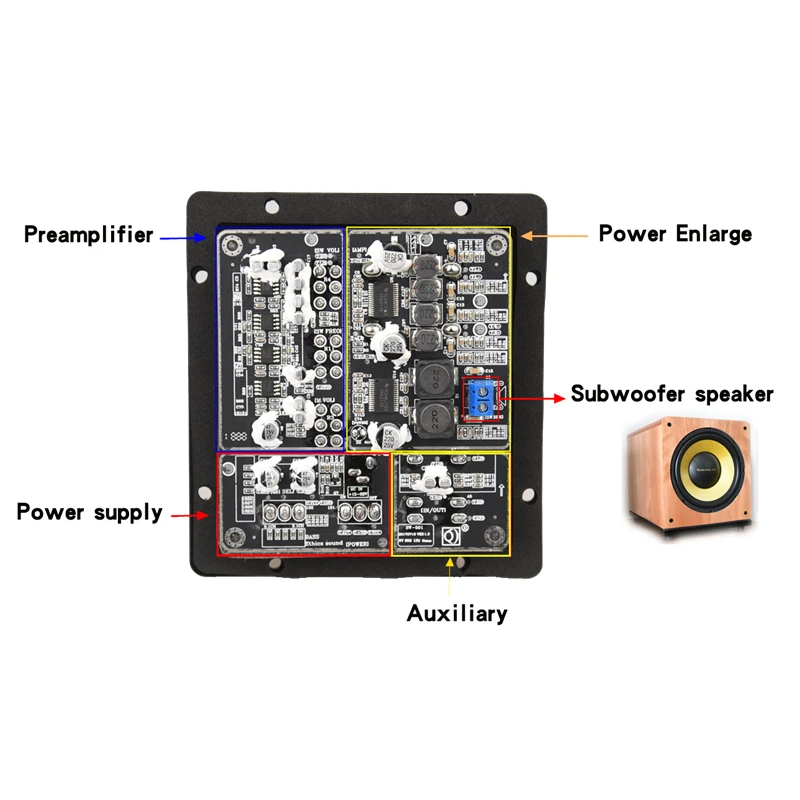 HIFIDIY LIVE speakers 2.1 Subwoofer Speaker Amplifier Board TPA3118 Audio 30W*2+60W Sub AMP With Independent 2.0 Output