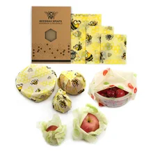 La nourriture réutilisable écologique enveloppe les outils de cuisine de scelleur de tissu d'enveloppe de cire d'abeille organique de stockage de nourriture libre de film plastique durable