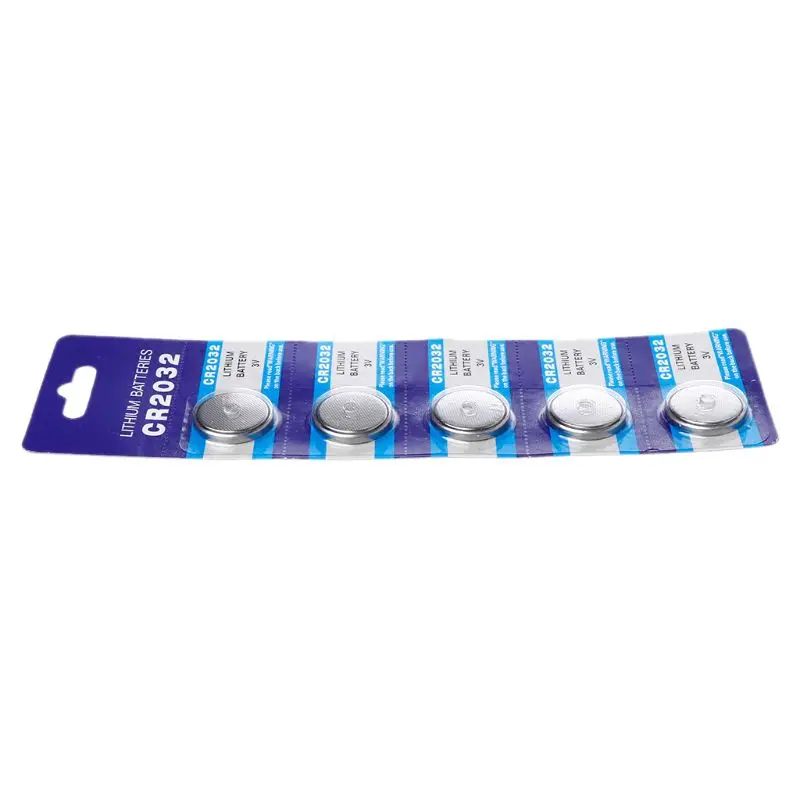 

5PCS Button Battery 3V CR2032 BR2032 DL2032 ECR2032 Cell Coin Lithium Li-ion Batteries Promotion Watch Computer LED Light Electr